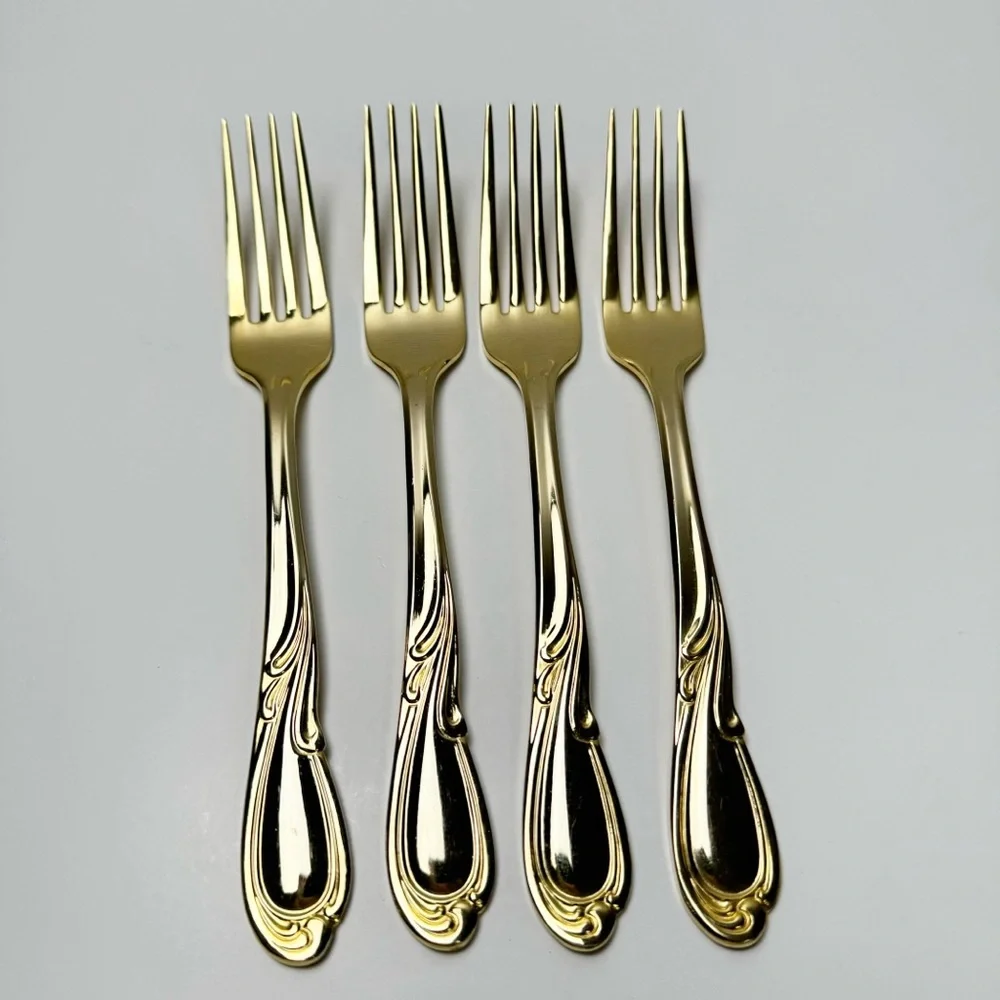 Vintage International Electro Plated Gold Flatware 24 Piece